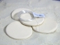 4x Ton Pflanzplatten rund weiß ca. 6cm mit Befestigung